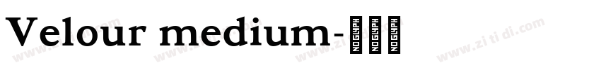 Velour medium字体转换